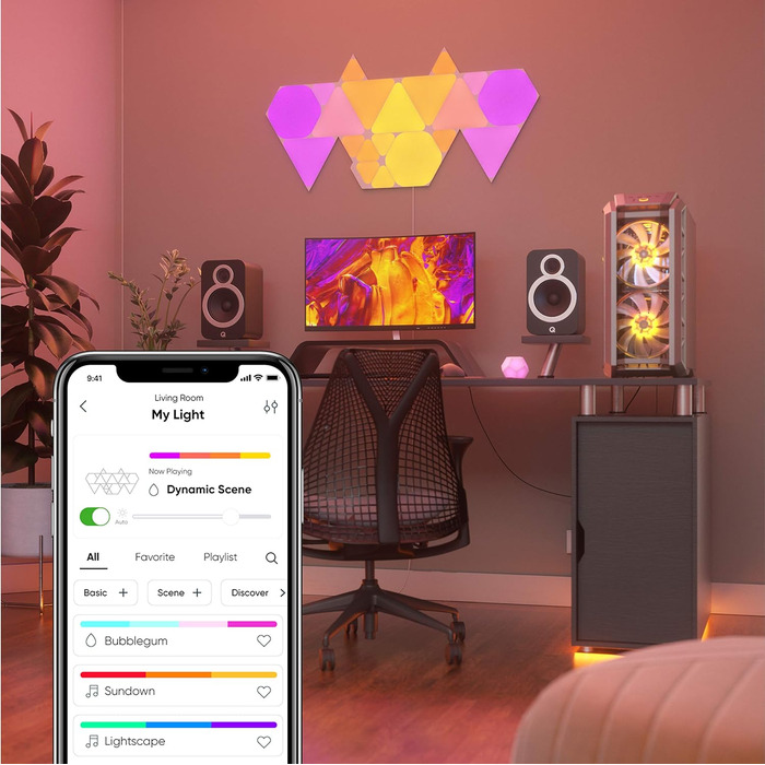 15 Smart Triangular LED Panels RGBW - Modular WiFi 16 Million Colours Wall Light Indoor, Music & Screen Sync, Works with Alexa Google Apple, 15 Smart Triangular LED Panels RGBW - Modular WiFi 16 Million Colours Wall Light Indoor, Music & Screen Sync, Work