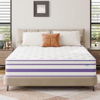 Матрац 180x200 см, висота 30 см, H3, сертифікований Oeko-TEX, гібридний гелевий пінопласт з ефектом пам&39яті, пружинна основа у формі кишенькової сітки, повітропроникний, середньої жорсткості, для зняття тиску, матрац у формі бочки з пружинами у формі ки