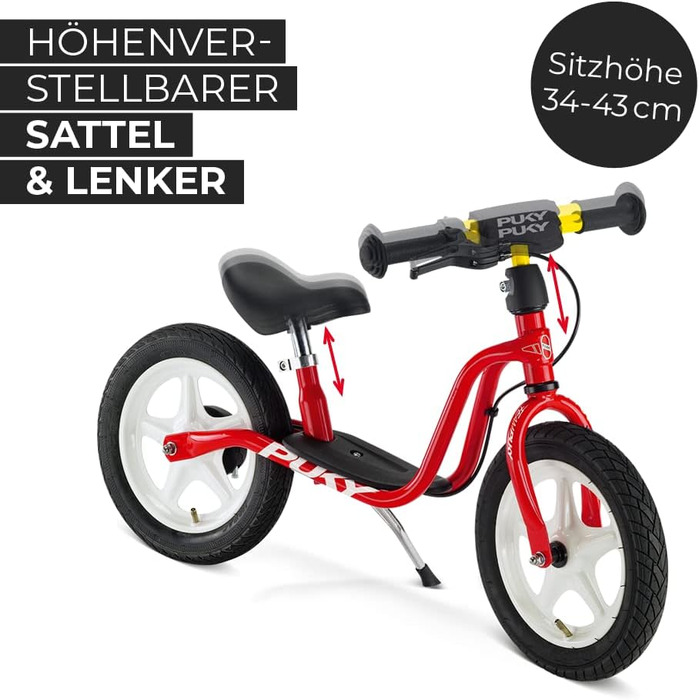 Безпечний та стильний велосипед-балансир кермо та сідло регулюються по висоті з підніжкою для дітей віком від 2,5 років Червоний,