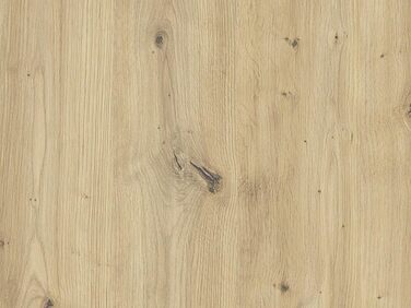 Розсувний овальний обідній стіл - кухонний стіл - дерев&39яні ніжки чорного кольору - стільниця з оздобленням Artisan - сучасний стиль - розрахований на 6-8 осіб, 80 x 140-180 см, Artisan, чорний