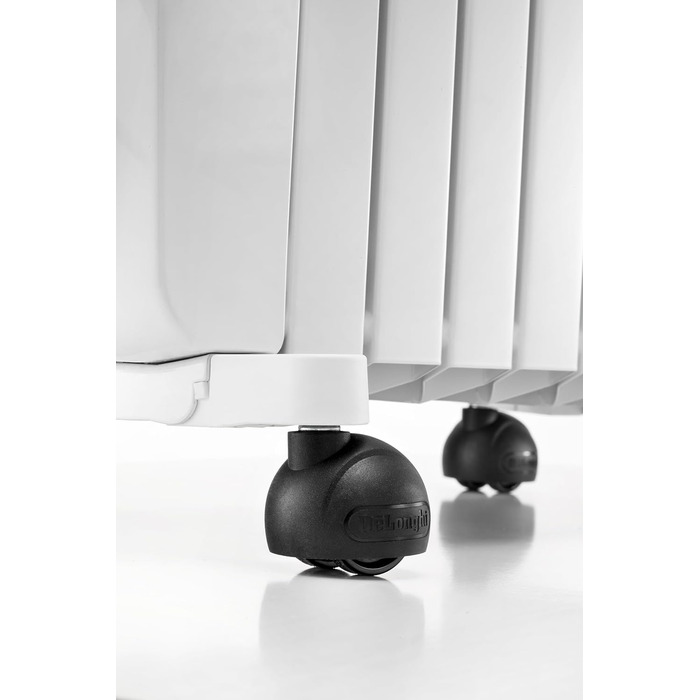 Масляний обігрівач для приміщень об&39ємом до 60 м, електричний обігрівач із запобіжним термостатом, 8 ребер, індивідуальне опалення 12 температурних налаштувань, портативний, 2000 Вт, білий (TRD50820) для приміщень об&39ємом до 60 м, 39Longhi Dragon Easy