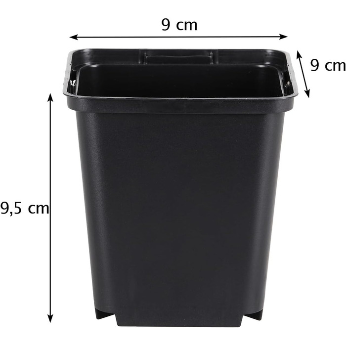 Горщики для розсади Tymar 15 шт. з блюдцями, квітковий горщик з лотками для посадки, з лотком, лотки для перенесення (горщики для розсади 9x9 блюдця, 5 шт.) 5 горщиків для розсади 9x9 блюдця