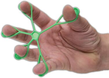 Еспандер для пальців AFH Тренажер для рук Набір з 3 шт. Міцний (зелений), дуже сильний (синій) та надзвичайно сильний (чорний)