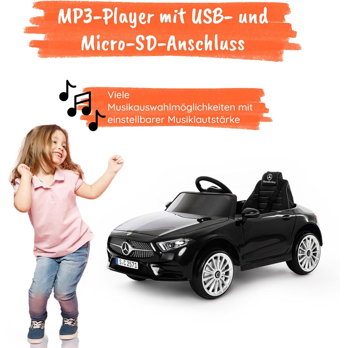 Дитячий електромобіль від Babycar модель Mercedes CLS 350 AMG (чорний) Електромобіль для дітей Акумулятор 12 вольт Офіційно ліценз