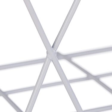 Настінна полиця Relaxdays з рейкою для гачків, метал та дерево, решітка, настінна вішалка для одягу 6 гачків, ВхШхГ 17 x 36 x 13 с