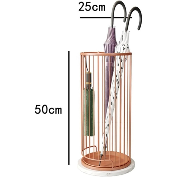 Підставка для парасольок Залізна художня підставка для парасольок Скандинавські меблі Дощовик Відро для парасольки Домашній комерційний офіс Пляж Стійка для зберігання парасольки Прикраса Тримач парасольки (колір помаранчевий)