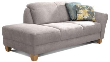 Шезлонг з пружинною серцевиною та правим підлокітником у стилі кантрі, 194 x 84 x 91 см, світло-сірий, правий підлокітник, ніжки натуральний паризький світло-сірий