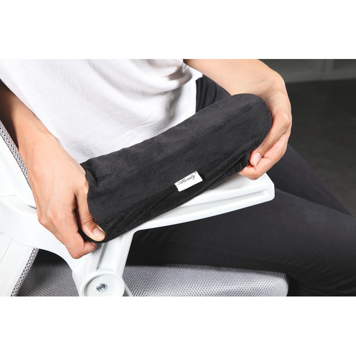 Ергономічні підлокітники Aloudy з піни з ефектом пам&39яті для офісних крісел, зручні чохли для підлокітників для ігрових крісел для зняття тиску з ліктів та передпліччя (комплект з 2 шт.)