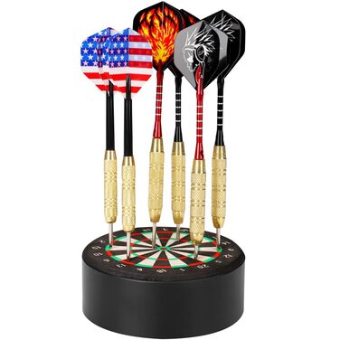 Міні-док для дротиків із сизалю 10 см - Підставка для дротиків Тримач для дротиків - Офіційна міні-репліка док-станції для дротиків - Зберігайте свої дротики будь-де 10 см 1