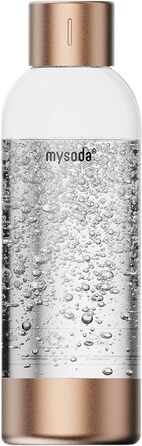 Високоякісна пляшка для води преміум-класу об'ємом 1 літр (багаторазова та без BPA) для виробника газованої води, кришка та основа виготовлені з нержавіючої сталі - Copper 1L Copper