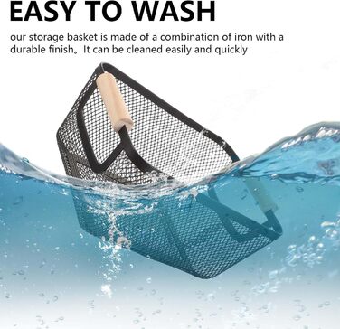 Дротяні кошики, 2 шт. металеві кошики, кошики для зберігання, кухонний кошик з дерев&39яними ручками, підвісний органайзер для фруктових кошиків, багатофункціональні сітчасті металеві кошики, полиці-кошики для кухні, комори, ванної кімнати, спальні