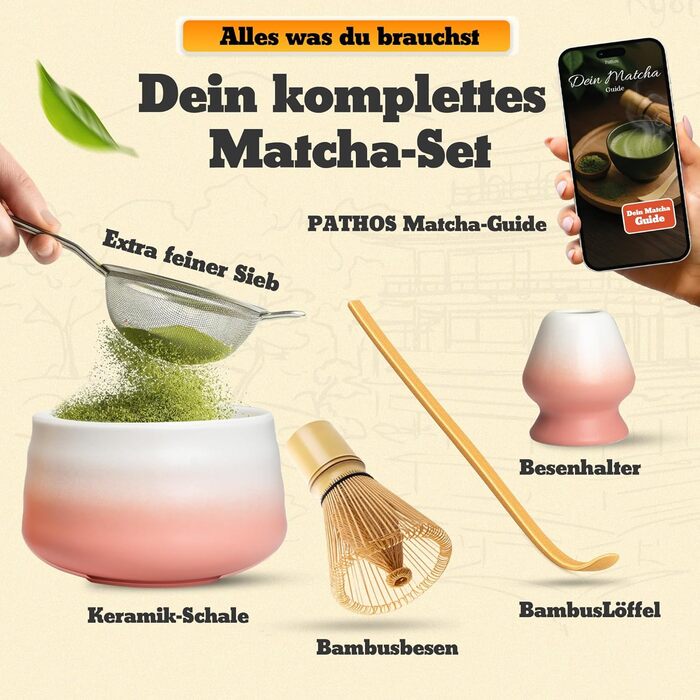 Преміум набір для матча з кераміки традиційний набір для чаю матча з вінчиком (часен), чашею (тяван), ситечком та підставкою для вінчика набір для приготування матча аксесуари для матча без порошку рожевий вінчик (часен)