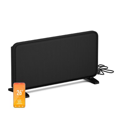 Інфрачервоний обігрівач blumfeldt 2000 Вт настінний та окремостоячий пристрій, графеновий нагрівальний елемент, керування за допомогою застосунку та сенсорне керування, термостат, IP24, захист від перегріву та перекидання, для приміщень площею до 20 м, чо