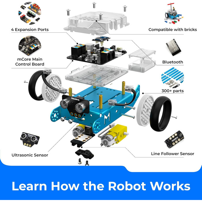 Робот Programmable with Scratch/Arduino, подарунки для дітей, навчання програмуванню за допомогою APP Control