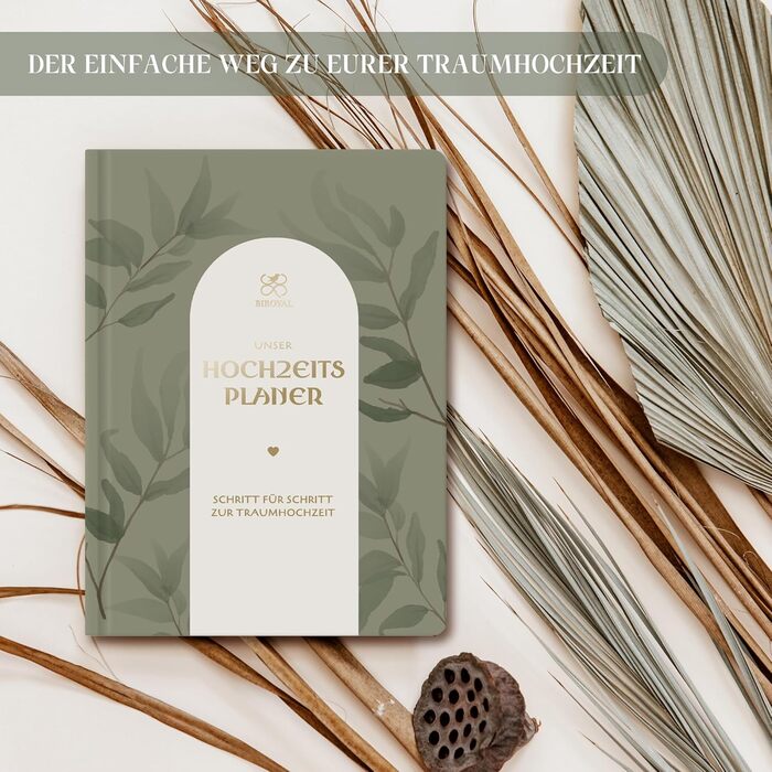 Весільний планувальник (німецькою мовою, A4) Складається на 180 - відкривається без натискання Весільний планувальник на 160 сторінок з розкладом, контрольними списками, порадами та календарем Елегантний весільний планувальник для подарунка на заручини