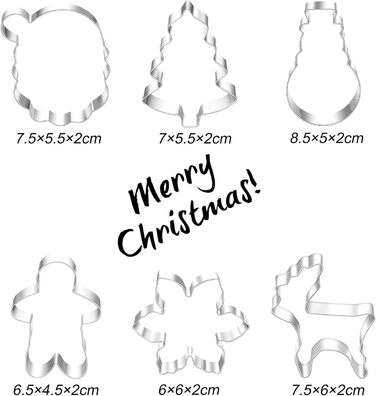 Набір із 6 різдвяних формочок для печива BELSVOR