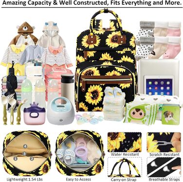 Сумка для підгузників рюкзак сумка для жінок великої місткості, дитяча сумка з ізольованими кишенями багатофункціональні сумки для