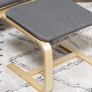 Крісло-реклайнер HOMCOM з підніжкою, крісло для відпочинку з лляним виглядом, сучасне крісло під телевізор, м&39яке крісло для вітальні, спальні, сірий колір