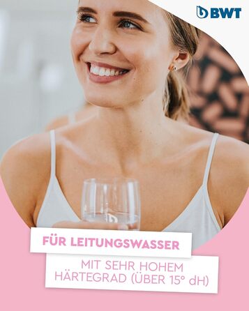 Фільтр для води BWT Vida White 2.6L Фільтр з 1 додатковим фільтруючим картриджем для мякої фільтрованої води Фільтр для води питної води Фільтри вапно, хлор, свинець і мідь, білий