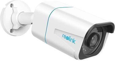 Зовнішня камера безпеки Reolink 4K Smart PoE із функцією виявлення людини/автомобіля, 8-мегапіксельна IP-камера з аудіосистемою та слотом для карт памяті microSD, інфрачервоне нічне бачення, водонепроникність IP67, уповільнена зйомка, RLC-810A