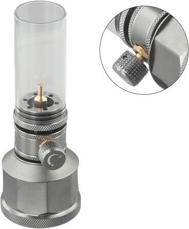 Регульований газовий ліхтар для вулиці з ізобутановим паливом, кемпінгові свічки, ліхтар з подовжувальною штангою для порожнього бака для риболовлі, походів, альпінізму (газовий ліхтар з баком)