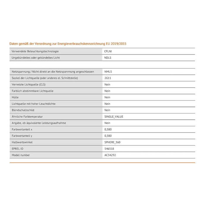 Люмінесцентна лампа 2G11 нейтральний білий DULUX L55W/840- Оригінал, без Plag