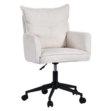 Офісний стілець Duhome, стілець для роботи з вельвету, поворотний на 360 стілець, стілець для туалетного столика, комп&39ютерний стілець з регульованою висотою, білий