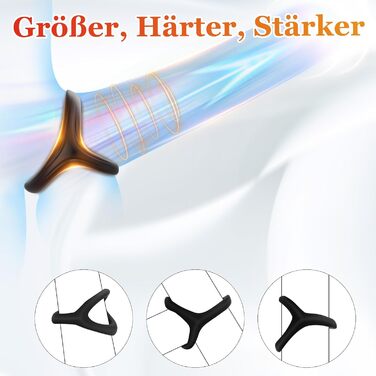 Ерекційне кільце Huuime, з ремінцем для мошонки, чорний, силікон