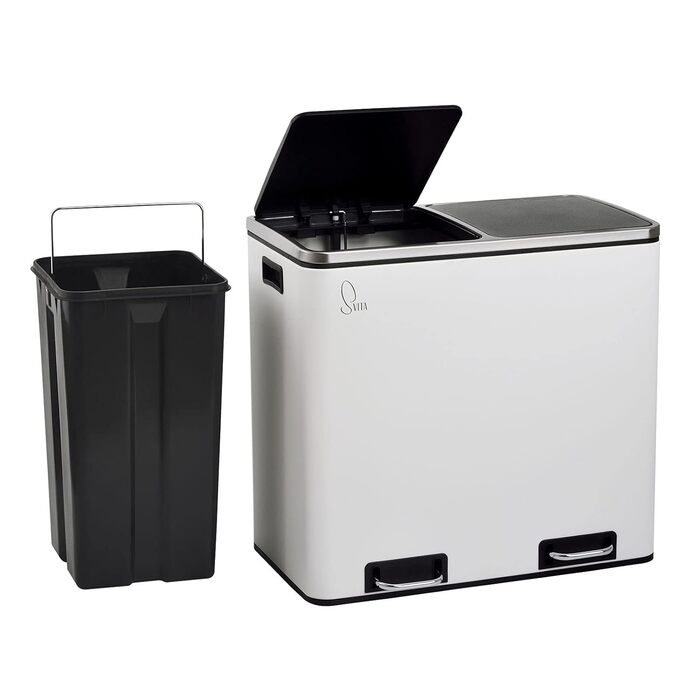 Педальний кошик для сміття 30 літрів внутрішній кошик для сміття дизайн кошик для сміття розділення сміття кошик для паперу органі