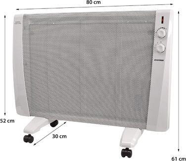 Інфрачервоний обігрівач Syntrox White Glimpa Радіаційний обігрівач Інфрачервоний обігрівач, ефективне опалення приміщення, захист від перегріву, швидкий розподіл тепла, захист від бризок