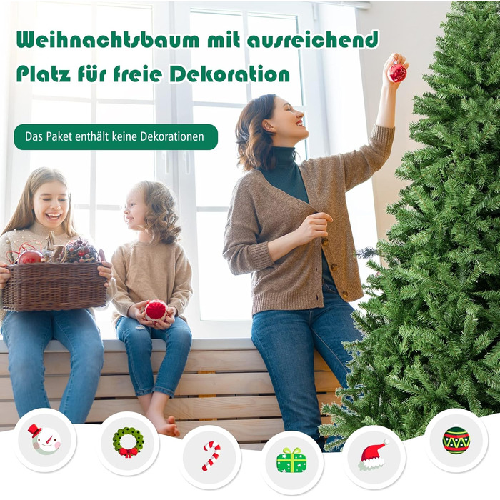 Штучна ялинка складна 180 см COSTWAY