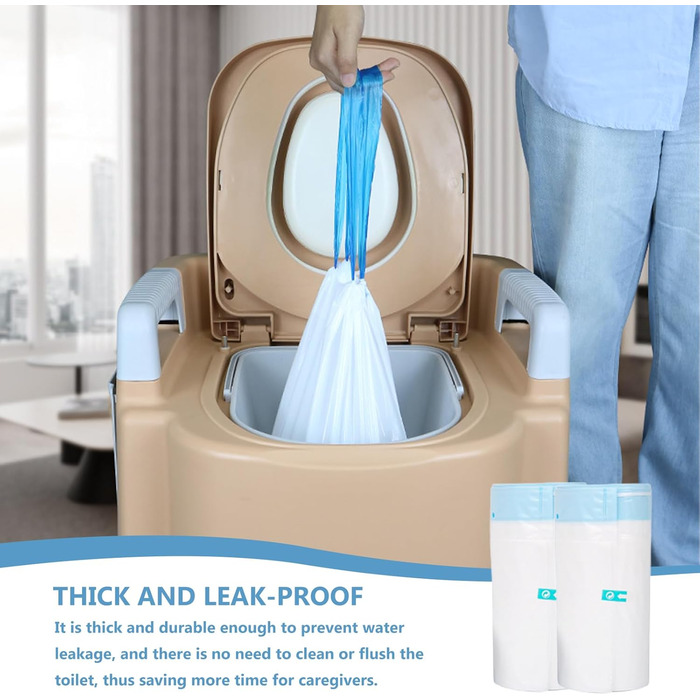 Туалетних пакетів, одноразові туалетні пакети, гігієнічні пакети, портативні пакети, одноразові сміттєві пакети для туалетних стільців, ідеально підходять для килимків для туалетних стільців, 80