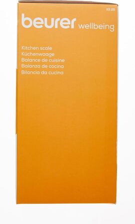Кухонні ваги Beurer 704.15 KS 25 з ваговою чашею на 1,2 л, цифрові кухонні ваги з функцією зважування тари та вантажопідйомністю 3