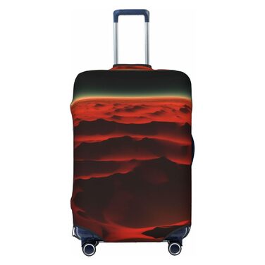 Чохол для валізи поперечного формату, міцний, підходить для валіз розміром 45.7 - 81.3 см, розмір M, Чорний, Середній