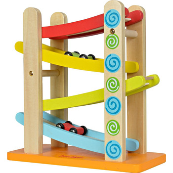 Автомобільна гоночна траса, 4 шт., 3 транспортні засоби, 25x24 см, колір берези, 100002220 -