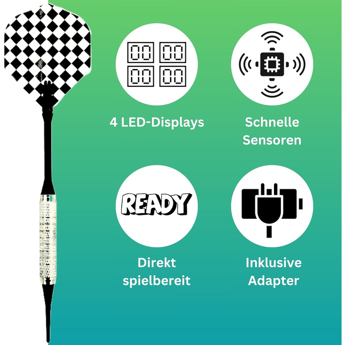 Найкращий спортивний електронний дартс у Ковентрі Електронний дартс зі світлодіодними дисплеями Електронний дартс з 12 дартсами та запасними наконечниками Високоякісний дартс-машина для 16 гравців