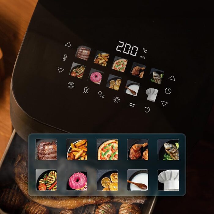 Аерофритюрниця Cecotec Cecofry&Grill Smokin 4500, 4.5 л, чорна