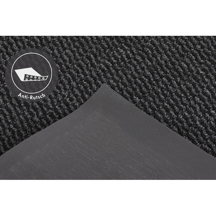 Килимок для дверей andiamo Easy - Килимок для входу, килимок для бруду та килимок для прихожей - Килимок для передпокою ефективно поглинає бруд - 120 x 180 см антрацитового кольору 120 x 180 см (Прямокутний) Антрацит