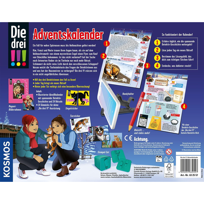 Адвент-календар KOSMOS The Three Advent Calendar, 24 загадки