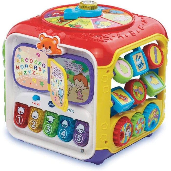 Інтерактивний ігровий куб з музикою, фігурами та рухомими елементами Для дітей віком 12-36 місяців