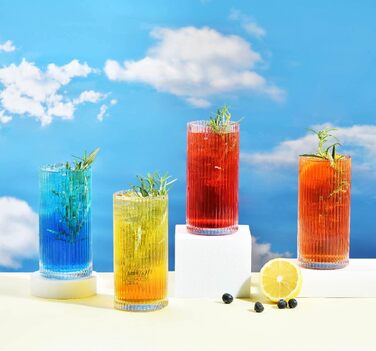 Набір коктейльних келихів ALINK з 4 шт. , келихи для пива, склянки для води, келихи для лонг-дрінку, склянки для пиття, склянки дл