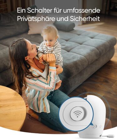 Радіоняня з камерою E20, додаток і офлайн-контроль, 2K HD, ультрачітке нічне бачення, функція повороту-нахилу, 4 шт. зум, мобільна