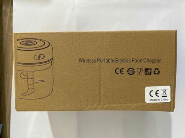 Універсальний подрібнювач Mini Electric Knob Crusher з 2 чашками, подрібнювач Multi-Chopper 250 мл і 100 мл також для м'яса, перцю чилі, фруктів - заряджається USB (синій)