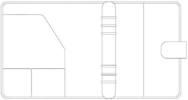 Багаторазовий щоденник / органайзер / папка для щоденника Chronoplan 50107 з імітацією шкіри (формат А5 (190 х 240 мм) з клапаном, кільцевим швидкозшивачем, без календаря) чорний А5 Стандарт (клапан із застібкою) Одинарний