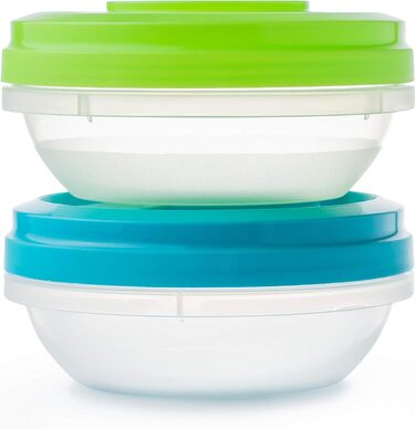 Ланчбокси 2Friends, набір з 2 шт., контейнери з гвинтовими кришками, з 3 перегородками та защіпками, без BPA та фталатів