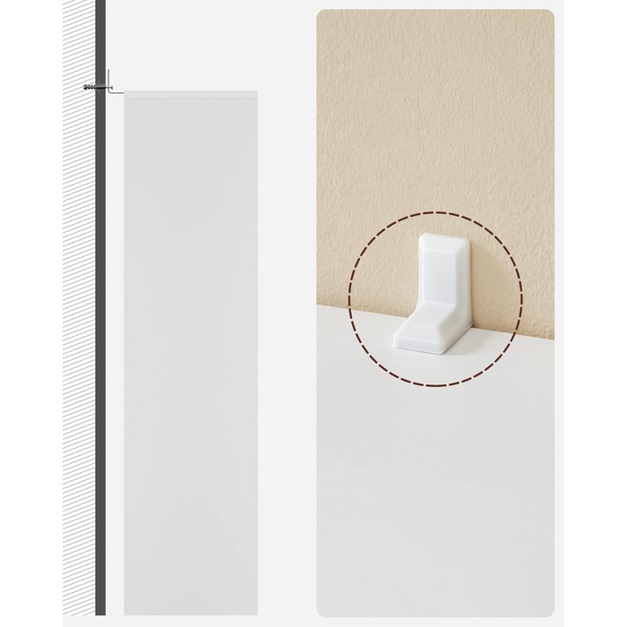 Книжкова шафа VASAGLE, книжкова полиця, з 5 відділеннями, офісна полиця, кубічна полиця, окремостояча полиця, для вітальні, спальні, офісу, дитячої кімнати, білий LBC25WT білий 5 відділень (24Г x 50Ш x 80В см)