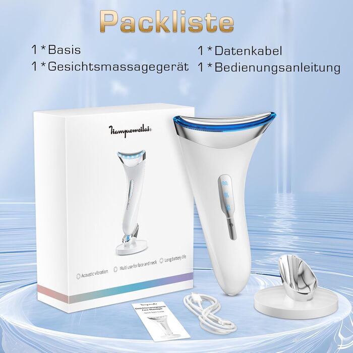 Масажер для обличчя Масажер для обличчя пристрій EMS проти зморшок для обличчя пристрій для масажу підтяжки з 3 режимами світла - 45 інструмент краси світлодіодний масажер для підтяжки шкіри масажер для жінок чоловіків білий