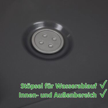 Кашпо Caro бетонного вигляду на коліщатках з пластику 100 переробленого (40см, антрацит) 40см антрацит, 24