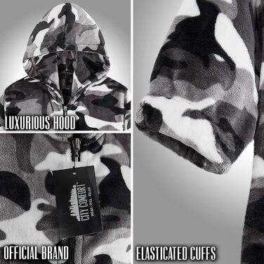 Дитячий флісовий комбінезон CityComfort Onesie, піжама для хлопчиків і дівчаток, надзвичайно м&39який, цільний, на все тіло, піжамний комбінезон, піжама-ромпер, 7-14 років, 11-12 років, сірий, арктичний