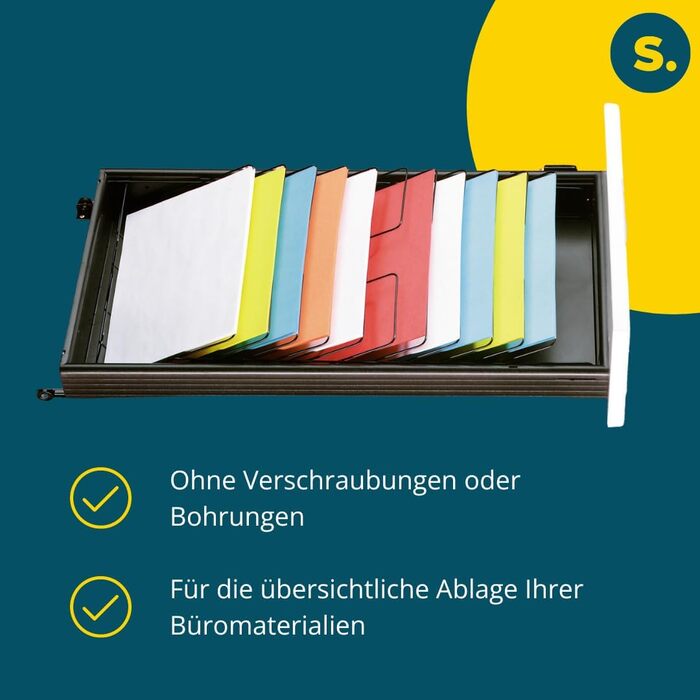 Роздільник SSI Schfer, похилий лоток, 11 відділень DIN A4, для шухляд глибиною 800 мм, для шухляд з 3 одиницями висоти, В 106 мм x Ш 325 x Г 678